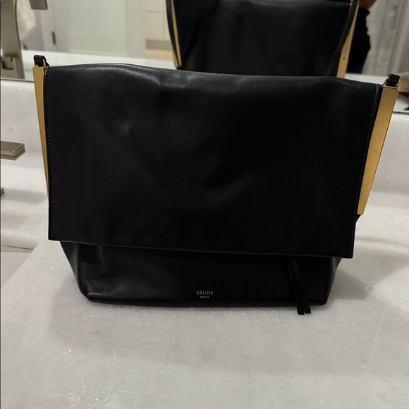 Celine Black Leather Shoulder Bag - Picture 1 of 6